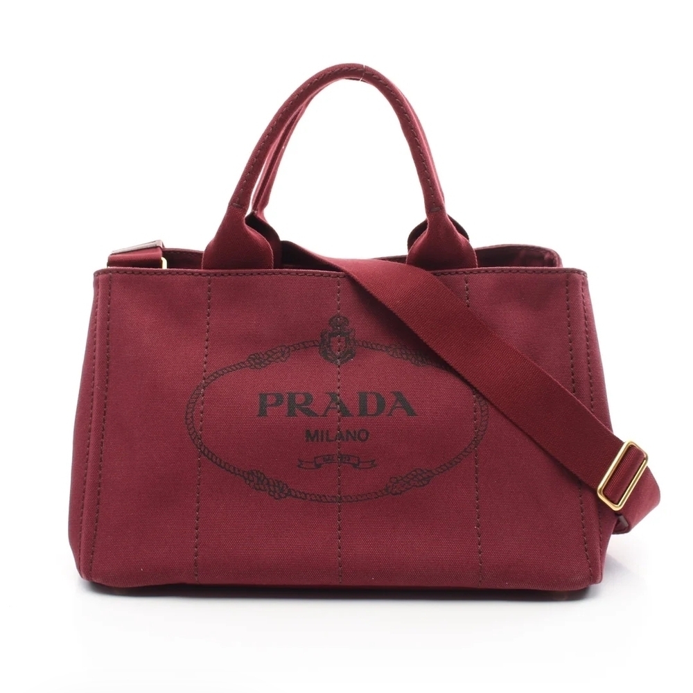 Prada Burgundy Tote Bag